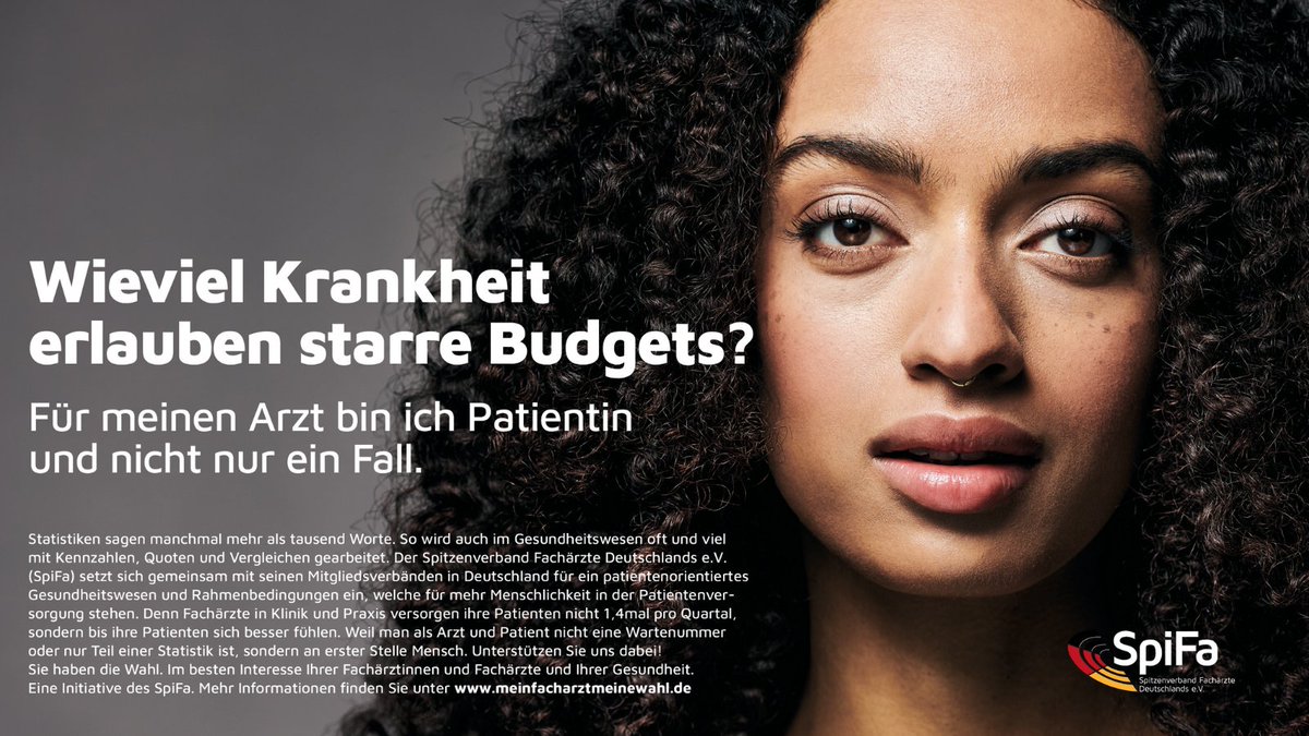 Wieviel Krankheit erlauben starre #Budgets? Für meinen Arzt bin ich Patientin und nicht nur ein Fall.

Mehr unter: MeinFacharztMeineWahl.de

#MeinFacharztMeineWahl
#MehrBehandlungWenigerBudgetierung
#BTWahl2021 #Bundestagswahl2021 #BTW21