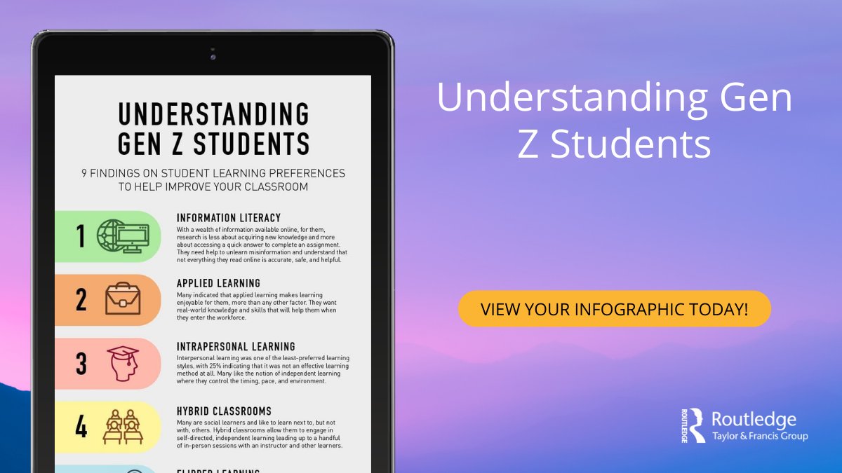 Routledge Politics Ir Area Studies View Our Free Infographic Understanding Gen Z Students This Includes Research From The Routledge Book Generation Z A Century In The Making By Corey