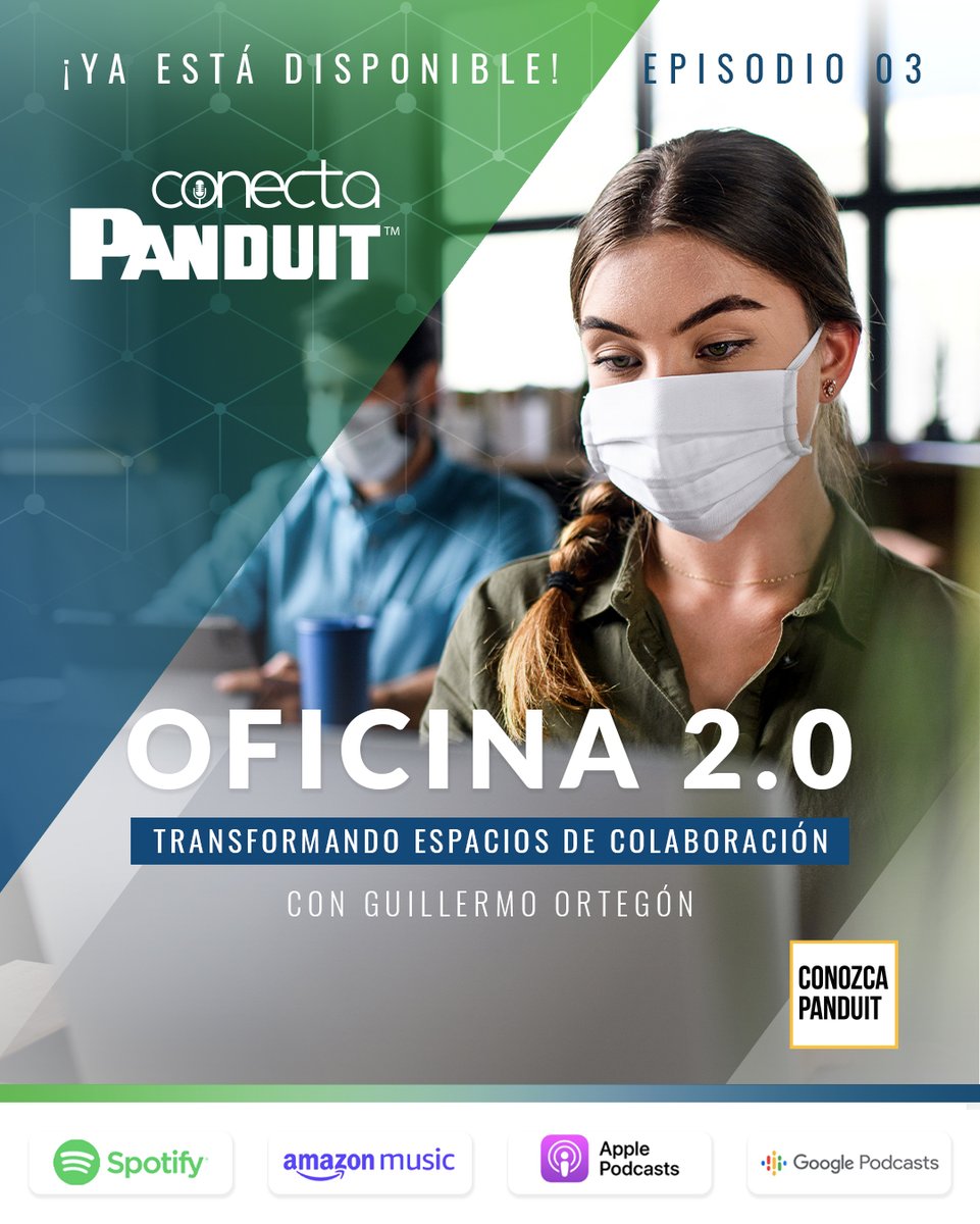 PanduitLATAM's tweet image. En la pandemia, las conexiones de alta velocidad se han convertido en una parte esencial. Todo sobre #Oficina20 en el 3er #Podcast #ConectaPanduit; hablaremos de cómo las empresas pueden impulsar la productividad a través de redes físicas e inalámbricas ➡ pandu.it/37NziEf