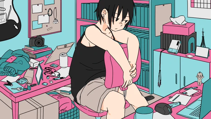 依頼で描いた絵も。その時の全力をぶつけたものだからか、拙いながらもパッションを感じる。またやりたいです。 