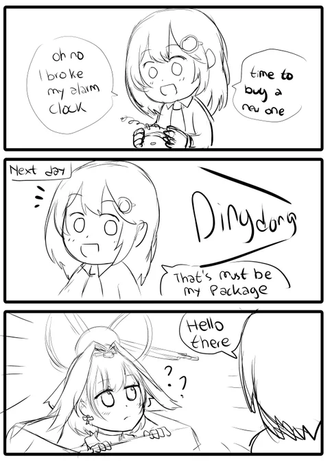 Watson's new alarm clock 
#ameliaRT #kronillust 