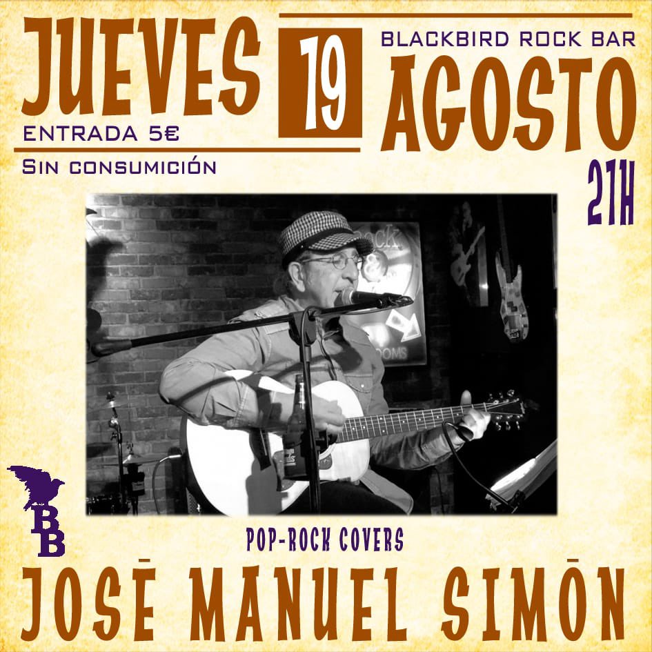 Blackbirdrockba's tweet photo. Los conciertos de esta semana: JUEVES 19 @jmsaimon57, VIERNES 20 @inigocoppel, SÁBADO 21 @javisuarezmusic & #cesarcrespo, DOMINGO 22 #jesussangui, a las 21h! Reservas por DM en rrss o al mail blackbirdrockbar@gmail.com ! #rock #poprock #folk #americana #blackbirdrockbar #madrid https://t.co/3ciEGPbleD