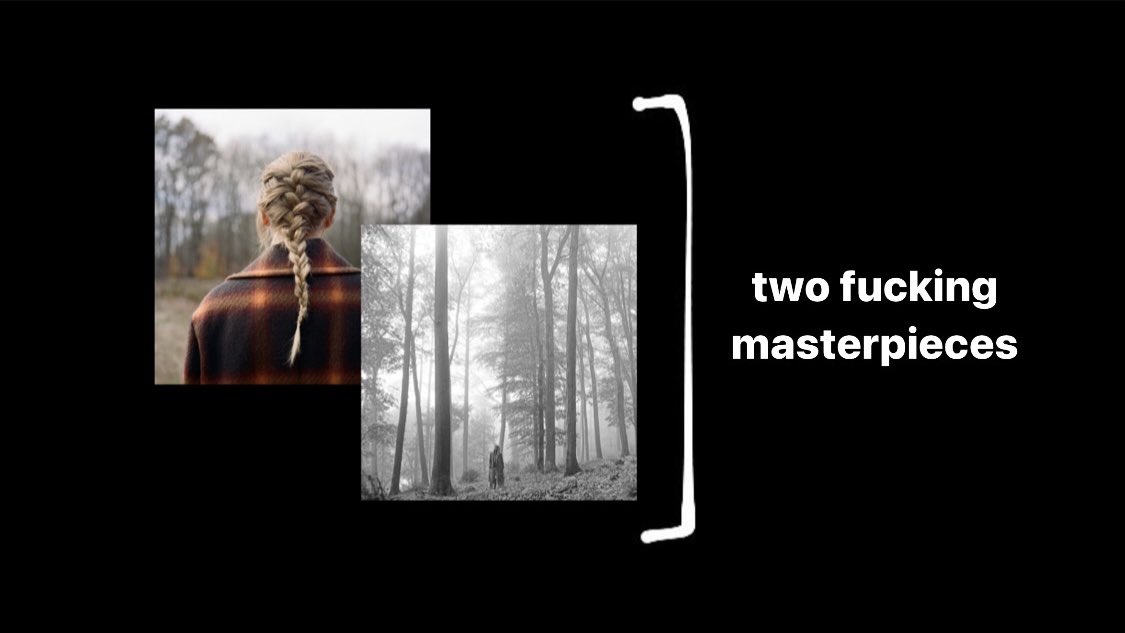 luresofloki's tweet image. folklore and evermore, the sister albums