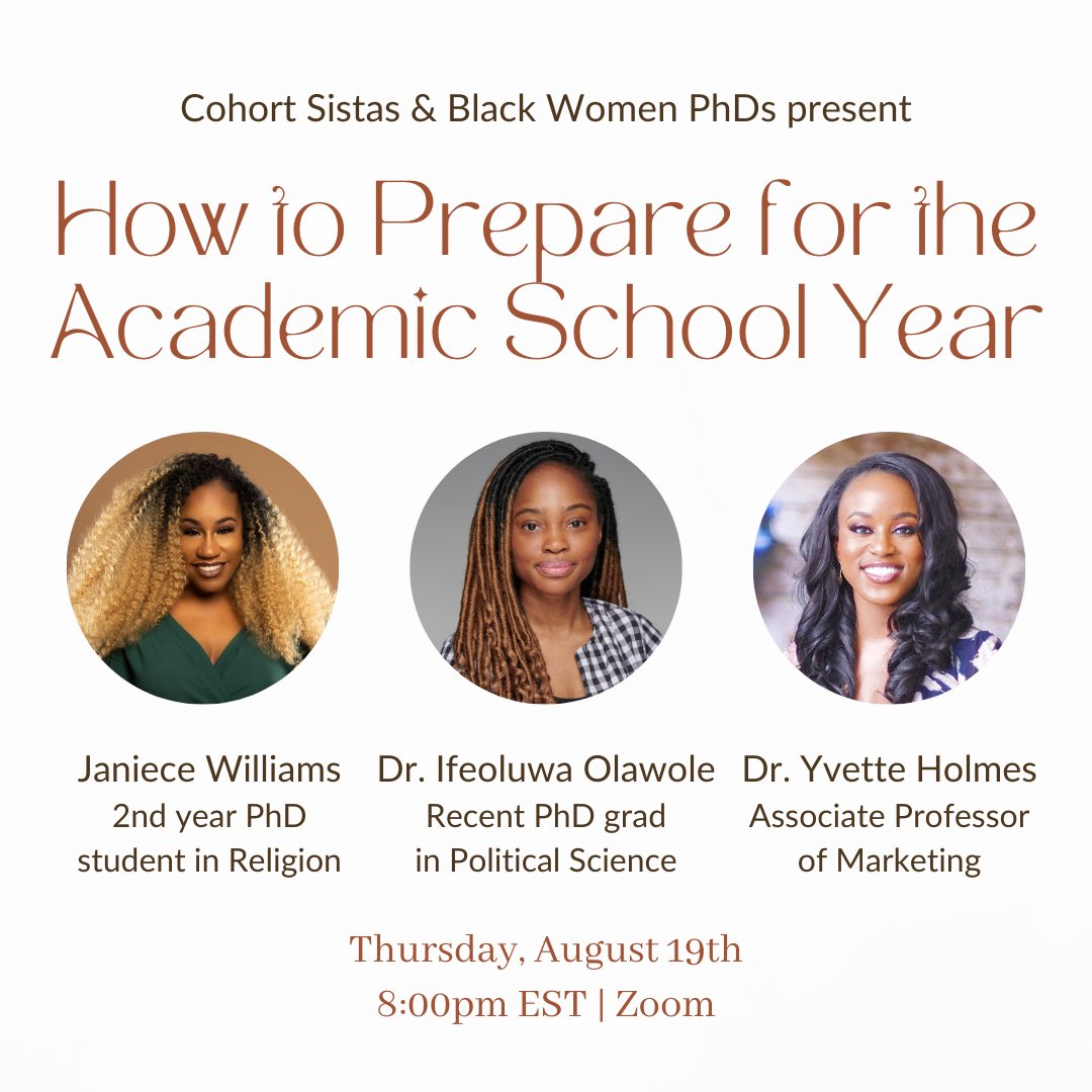 HAPPENING ON THURSDAY! Have you registered?

Register here: blackwomenphds.com/events