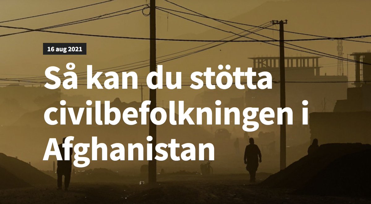 Det är vanliga människor som får betala priset när talibanerna vinner mark. Inte minst landets kvinnor.
Här är sex organisationer som ger både akut och långsiktigt stöd i Afghanistan: globalportalen.org/artiklar/sa-ka… <a href="/Globalportalen/">Globalportalen</a>