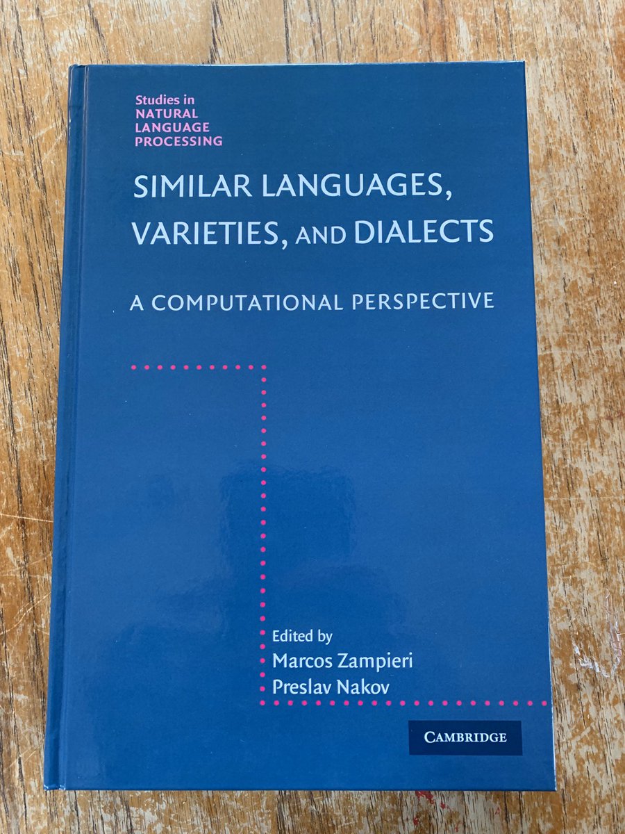 JWGrieve's tweet photo. Happy to get this new book on computational sociolinguistics edited by @marcos_zampieri & @preslav_nakov w chapters from many great authors!
Plus my forward discussing how #CSLX can help address the technological disenfranchisement of speakers of nonstandard dialects in #NLProc https://t.co/94hHOQz6Qb