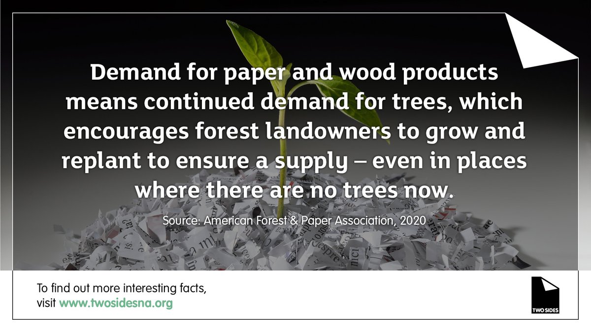 TwoSidesNA's tweet photo. Paper is a natural fit for the circular economy model. Paper demand encourages landowners to regenerate and maintain forests. Our fact sheet provides additional information specific to the Canadian paper industry. 

 #PaperFacts #sustainability https://t.co/gjt5AXnqRm https://t.co/YzwAbiTuvb