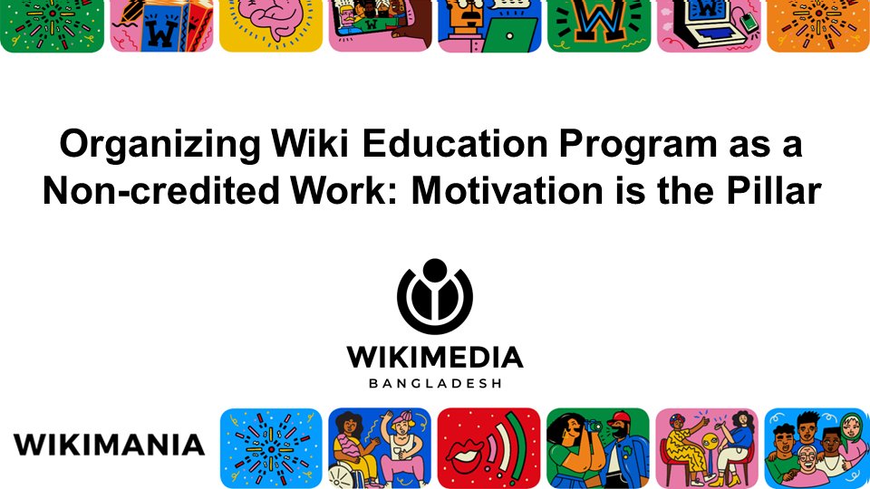 Our second lightning talk at <a href="/Wikimania/">Wikimania</a> starts in 20 minutes! Join us in Building 5. Details: w.wiki/3qmU.

#Wikimania21 #WikimediaBD <a href="/Iagdastider/">Ankan Ghosh Dastider</a>