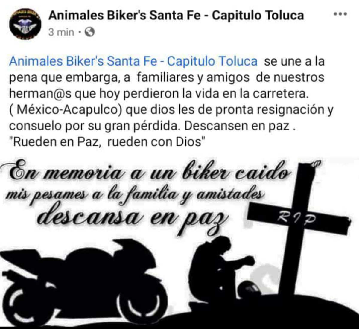 biker_fe's tweet photo. Que Dios los tenga en su gloria https://t.co/3o8fv0k4QK