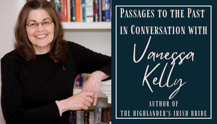 KensingtonBooks's tweet photo. THE HIGHLANDER'S IRISH BRIDE author #VanessaKelly stopped by #PassagesToThePast to chat about writing, historical romances, and more! Check out the interview with @abruno77 here: https://t.co/CTS0JpDsXj https://t.co/bZD9Xrrcj8