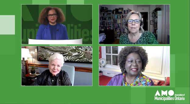 On now: An extraordinary panel of trailblazers for the second annual Women’s Leadership Forum hosted by @TheAgenda <a href="/namshine/">nam kiwanuka</a>: @LGLizDowdeswell, <a href="/JeanAugustine07/">Hon. Jean Augustine, P.C., C.M., O.Ont., C.B.E.</a> and <a href="/ElizabethMay/">Elizabeth May</a>. Sponsored by <a href="/Bruce_Power/">Bruce Power NGS</a> #AMO2021