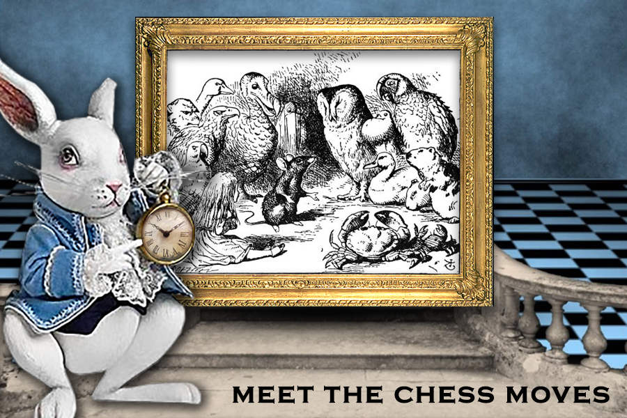 4) Now let's take a look at chess moves named after animals and take another look at the animals in the picture. What do you SEE?

The numbers next to each indicate how the pieces move on the chess board.

There may also be more that I've not found yet.