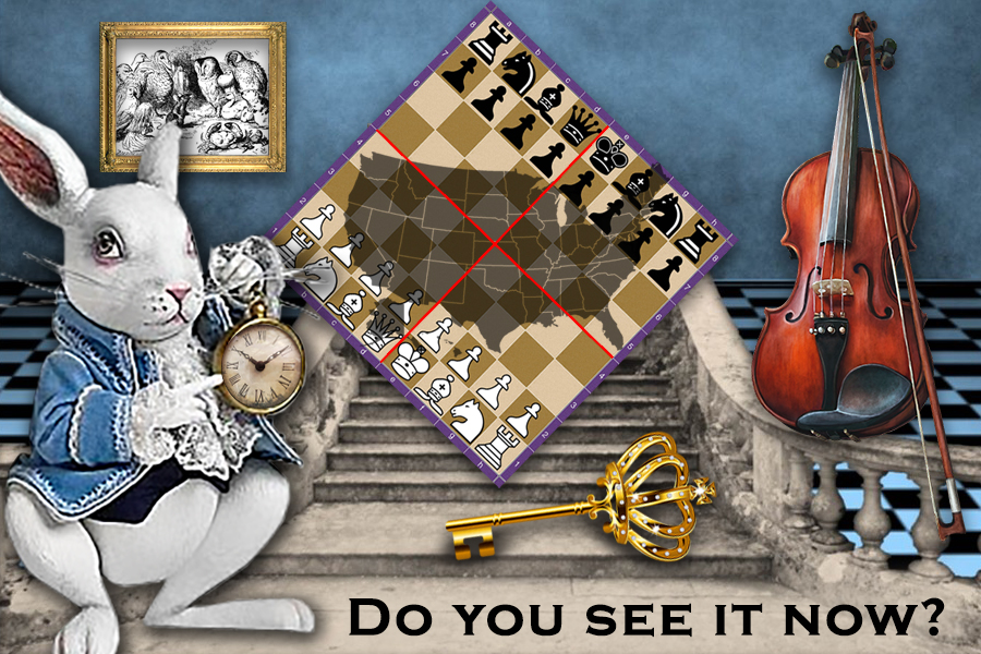 5) If the chess board is overlaid on the US, each move then relates to different regions of the country.

We were told. Several times. "These people are sick."