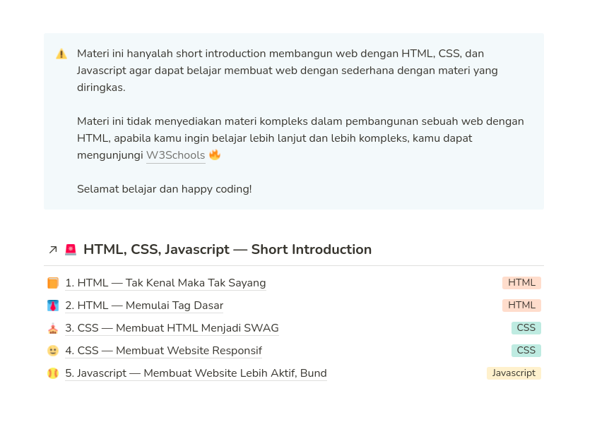 perogeremmer's tweet image. Akhirnya kelar juga materi short introduction beserta latihan tentang HTML, CSS, &amp;amp; Javascript sudah selesai dan available di perogeremmer.com. 

Materi di-compress untuk bisa basic web dengan HTML hingga pakai JS. Jadi jangan ngarep kompleks yaaa.