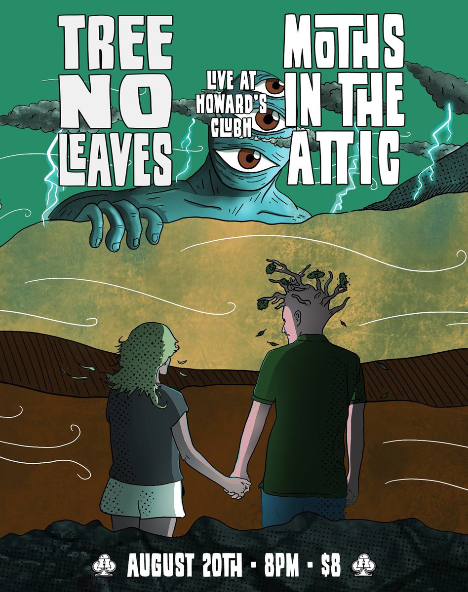 TreeNoLeaves's tweet photo. FRIDAY! we join @MothsITA at Howards Club H.  Music at 8PM https://t.co/8AbNWMm7T4