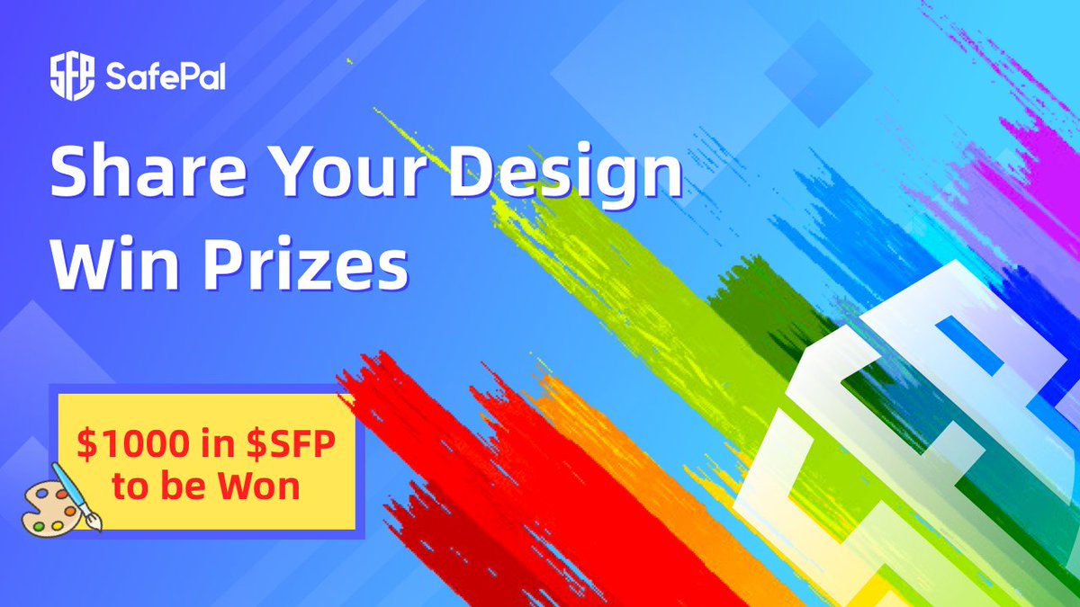Re-Design The #SafePal Logo your way using any material in any way you want💎

For a chance to win $1000 in $SFP ❤️

Tweet Your Image/Video Designs with #MySafePalWallet

Prizes:
🏆$500
🥈$300
🥉$200

5 People that retweet will also WIN $50 in $SFP each‼️