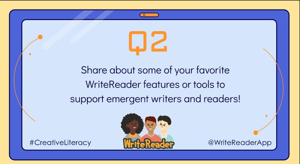 WriteReaderApp's tweet image. #Slowchat Question 2: Share about some of your favourite WriteReader features or tools to support emergent writers and readers. #BackToSchool #creativeliteracy