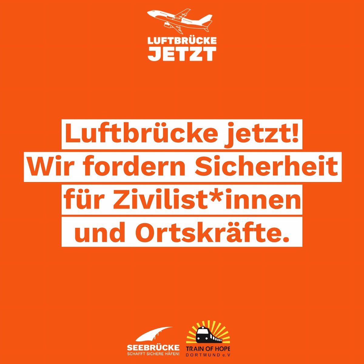 SeebrueckeDo's tweet photo. Mittwoch, 18.08.21 um 18:30 Uhr treffen wir uns oberhalb der Katharinentreppen und gehen für Freiheit und Sicherheit der Menschen in Afghanistan auf die Straße! 
#LuftbrueckeNachKabul #AufnahmeJetzt #Afghanistan #Do1808 
 @_Seebruecke_ https://t.co/qUbxciZm4U
