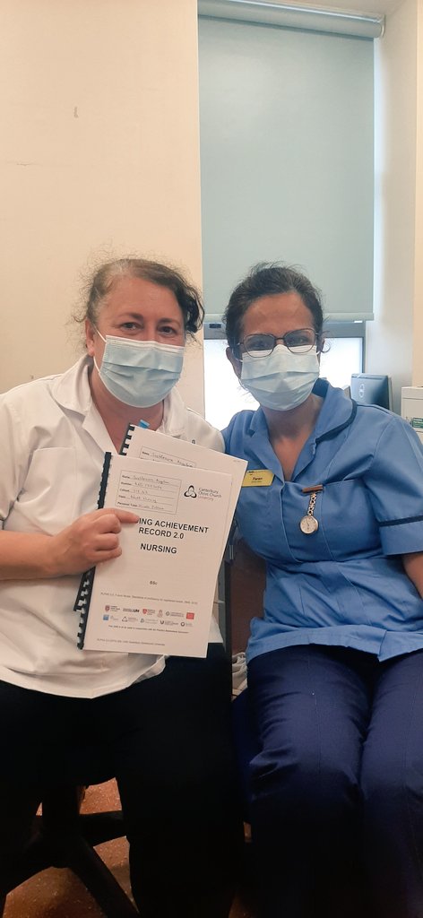 "When I came to this country in 2014, it was my dream to become a nurse and now I've done it" Zara, student nurse on Victory ward at her final sign off today. We all cried!