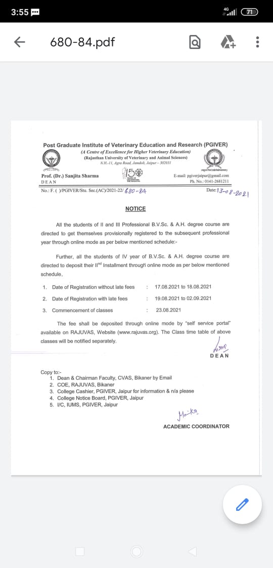 CM <a href="/ashokgehlot51/">Ashok Gehlot</a> <a href="/GovindDotasra/">Govind Singh Dotasra</a> <a href="/presidentVCI/">Dr. Umesh C Sharma</a> <a href="/Chirantan200/">Dr.Chirantan Kadian</a> <a href="/IndrajitSinghC4/">Indrajit Singh Chaudhary</a>  please look at this matter.
I strongly support #ExtendFeeDate
<a href="/The_Vet_Dr_Raj/">VETHOPEANDSMILEFOUNDATION</a> <a href="/vetfamily3/">Veterinarian_family</a> <a href="/rsvu_raj/">Rajasthan State Veterinarian's Union</a> <a href="/1stIndiaNews/">First India News</a> <a href="/zeerajasthan_/">ZEE Rajasthan</a> <a href="/DainikBhaskar/">Dainik Bhaskar</a>