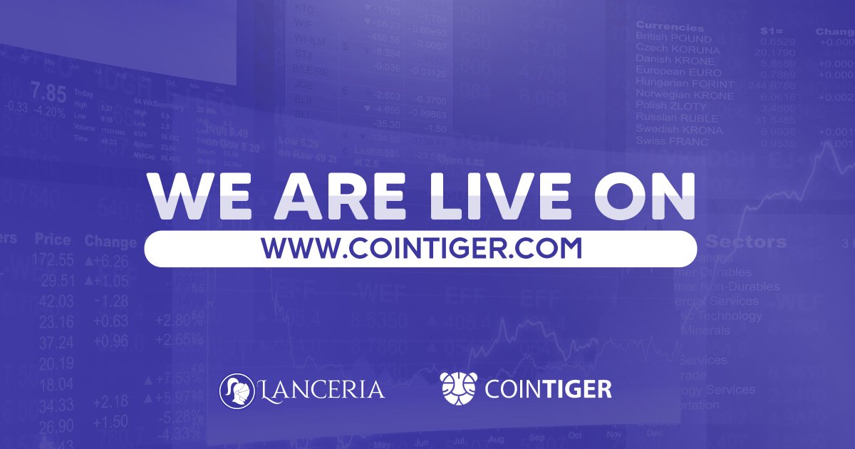 lancerialabs's tweet photo. ⚡️ We are live on @CoinTigerEX !

Trading pair: LANC/USDT

Let’s show some love. 🤍  

https://t.co/3jfumAXafE

#Lanceria #LANC #freelance $LANC https://t.co/F6HuK7nBt3