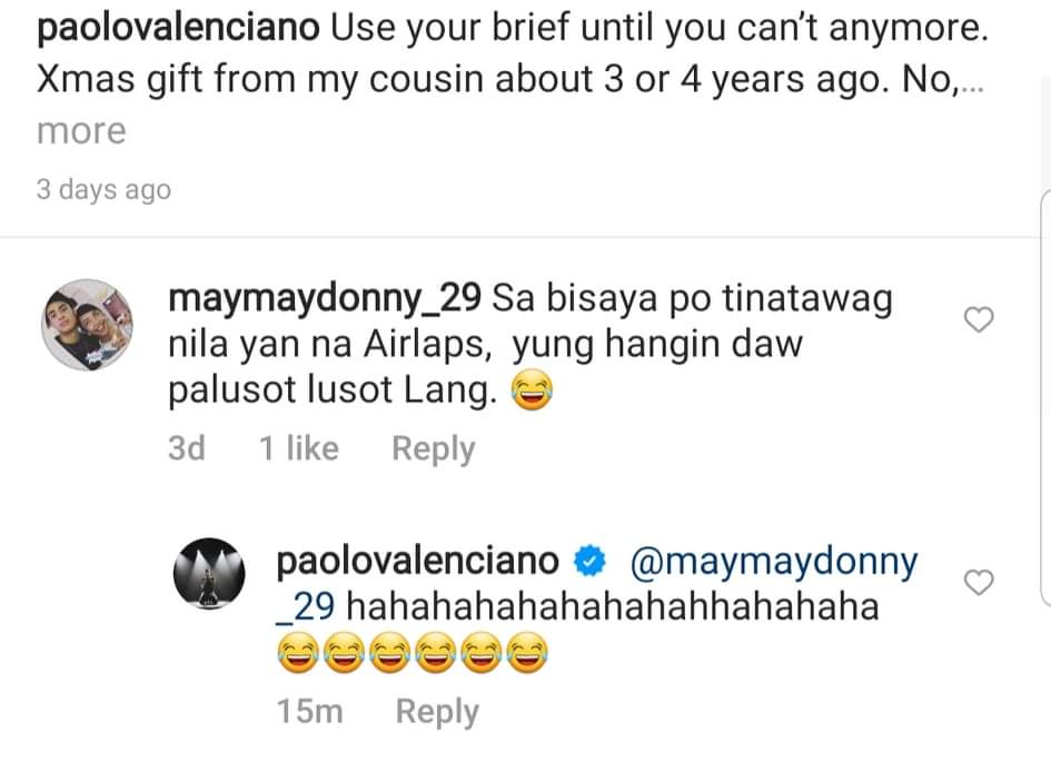 YeyImback's tweet photo. Salamat sa reply sir @paolovalenciano  pasensya sa comment ,laughtrip kasi e .haha🤣😂 

#MayDon 
#MaymayEntrata  #DonnyPangilinan 
@maymayentrata07  @donnypangilinan https://t.co/WDrKdMy305