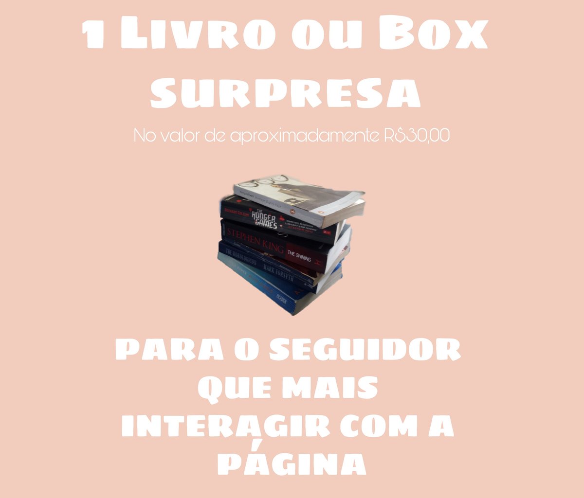 Leituraliteral's tweet image. SORTEIO INTERAÇÃO PREMIADA 🥳

↪️O seguidor que mais interagir na página nesse mês de agosto irá receber um livro ou box no valor de R$35,00
Para participar, basta:
- Me seguir
- Dar RT nesse tweet
- Interagir com a página