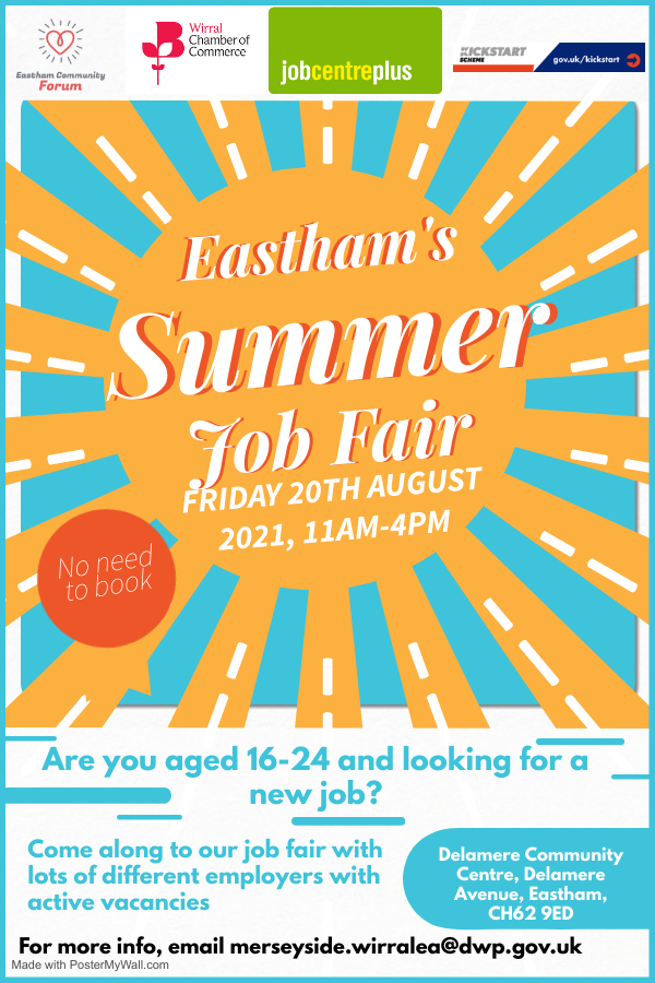 There will be lots of employers to meet at #Easthamsjobfair Friday who have active job roles to fill, as well as lots of training opportunities for young people aged 16-24 years <a href="/Wirral_Chamber/">Wirral Chamber of Commerce</a> <a href="/DWP/">DWP</a> <a href="/INVOLVENW/">INVOLVE NORTHWEST</a> @WirralMet <a href="/RoyalAirForce/">Royal Air Force</a> <a href="/RoyalNavy/">Royal Navy</a>   <a href="/YouthFederation/">Youth Fed</a> @MerseysideCT