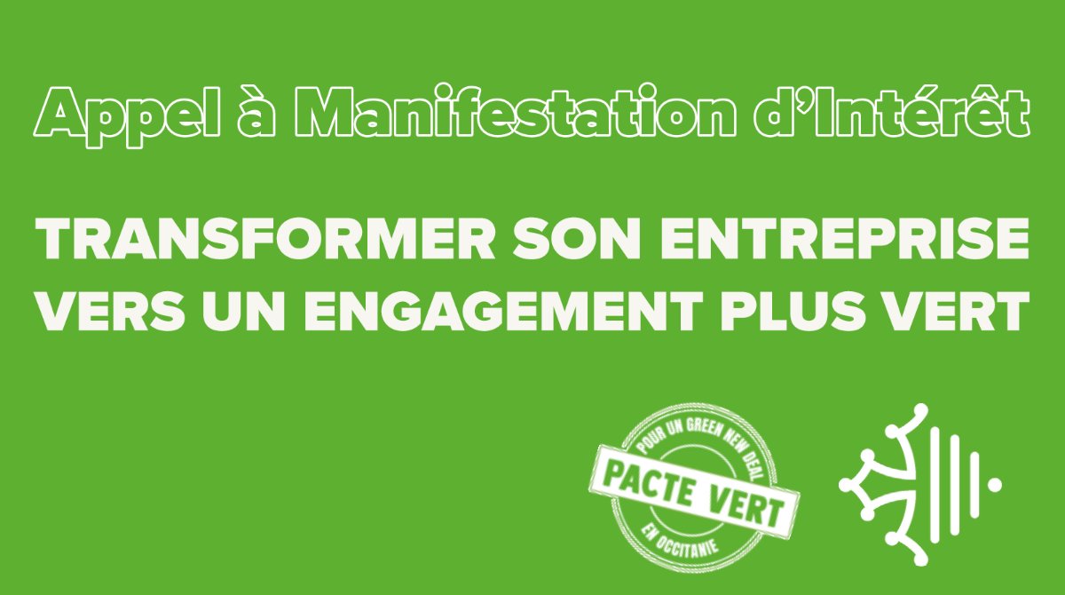 100 #entreprises vont devenir précurseurs d'un nouvel outil d'aide à la #TransitionEcologique en #Occitanie !
Pourquoi pas la votre ?!
Engagez-vous dans des pratiques + durables avec l'appui de <a href="/FaceOccitanie/">Face Occitanie</a> et de la #Région 👍

#PacteVert

➡️ laregion.fr/AMI-FACE-Occit…