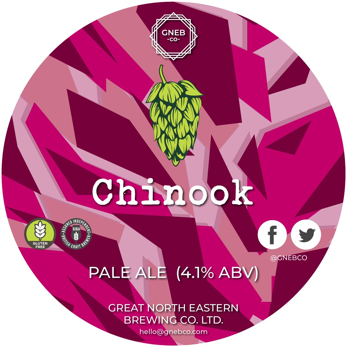 Coming soon to Cask!! Chinook pale ale 4.1%....A sessionable hoppy pale ale. Made with chinook hops known for their strong and distinctive pine-like aroma. Available in cask only, call the office on (0191)4474462