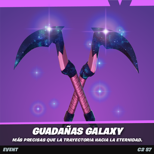 Jorge_Most's tweet photo. Los picos "Guadañas Galaxy" &amp; "Hacha Qwerty" tienen el tag "Event", así que existe la posibilidad de que sean gratis y se puedan conseguir de alguna forma, aún así todavía no puedo confirmarlo al 100%. #Fortnite https://t.co/PZ6011wUla