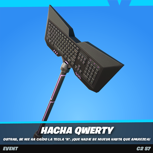 Jorge_Most's tweet photo. Los picos "Guadañas Galaxy" &amp; "Hacha Qwerty" tienen el tag "Event", así que existe la posibilidad de que sean gratis y se puedan conseguir de alguna forma, aún así todavía no puedo confirmarlo al 100%. #Fortnite https://t.co/PZ6011wUla