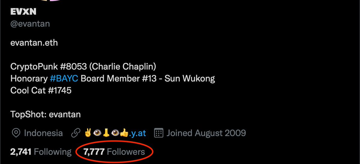 To celebrate my 7,777 followers and the upcoming <a href="/0n1Force/">ONI FORCE</a> launch, I'll be giving away an ON1Force NFT!

To enter:
1. Follow <a href="/evantan/">evantan</a> &amp; <a href="/cipcity/">cipta</a> 
2. RT, like, and tag 7 friends
3. Join the 0N1Force Discord
discord.gg/Ra4MTMAY

Winner announced AFTER the On1Force launch! 🥳