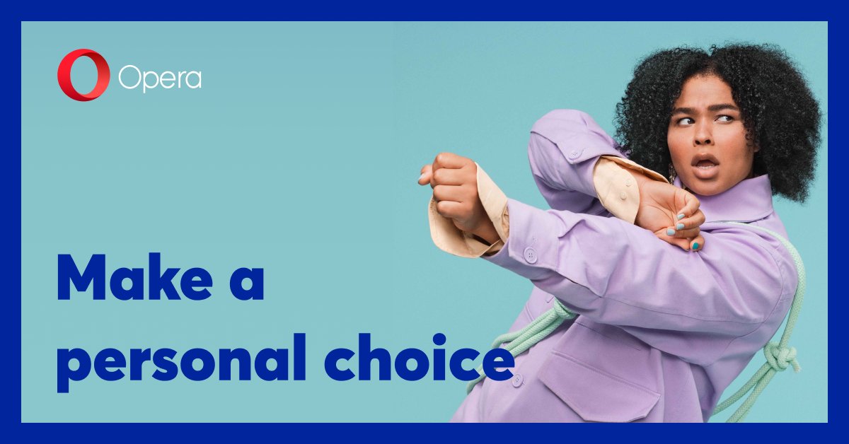 Don't settle for a basic browser. Opera is designed to be personal and private. Choose the browser for private searches:opr.as/9b5c08