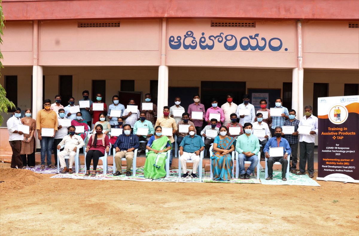 RDT_anantapur's tweet photo. For the last two days, RDT along with @who @MobilityIN @GATE_AT_World received trainings for implementing the application of absorbent continence products, aiming to strengthen access to assistive technology. Proud to be a part of this! https://t.co/2tbKcfpK78