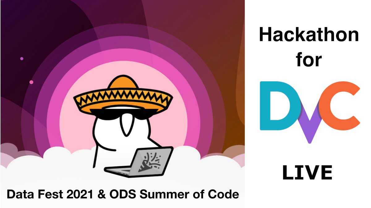 🚀17 more days 'til the ODS SoC Hackathon ends!

Good first issues for DVCLive 👉🏽 ods.ai/competitions/d…

Can you help with:
🔗 Integrations with Fast.ai, <a href="/catalyst_core/">Catalystcore</a>, <a href="/PyTorchLightnin/">⚡New Handle: @LightningAI ⚡</a>, <a href="/huggingface/">Hugging Face</a> 
 
🛠 Support to remap given name to target

Join the fun! 🎉