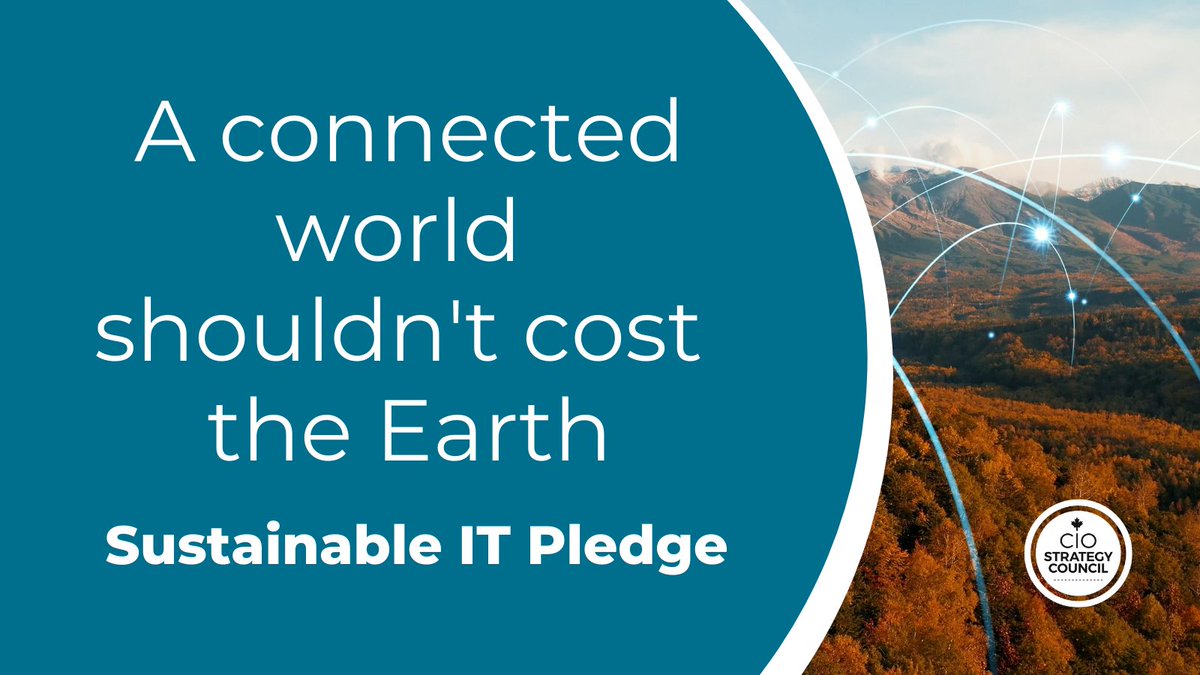 Today, we’re unveiling the Sustainable IT Pledge, signed by leading Canadian organizations to cut emissions linked to digital technologies. 

More at: 
ciostrategycouncil.com/sustainable/

#sustainability #ClimateAction