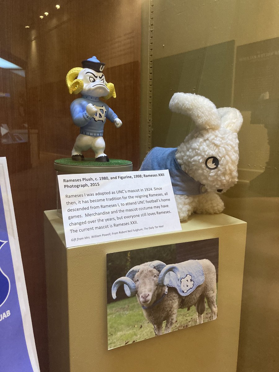 NCCollection's tweet photo. Great to see so many visitors yesterday as we head #BacktoSchool2021. Our #studentcurated exhibit about Tar Heel Traditions can be useful for those getting to know #UNC! #wilsonlibrary #ncmuseums #unclibraries https://t.co/ZVm5InWeUO