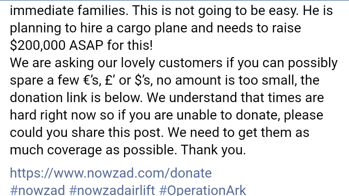 ThatNiceShopCyp's tweet photo. 1/2 UPDATE - URGENT MESSAGE TO ALL OUR SHOP FRIENDS - PLEASE HELP. The Taliban have moved into the compound next to Nowzad during the night. We need help to get this team out of Kabul to safety ASAP. 

https://t.co/Fe6s5I2B0e 
#nowzad #nowzadairlift #OperationArk https://t.co/e4dnfHPyML