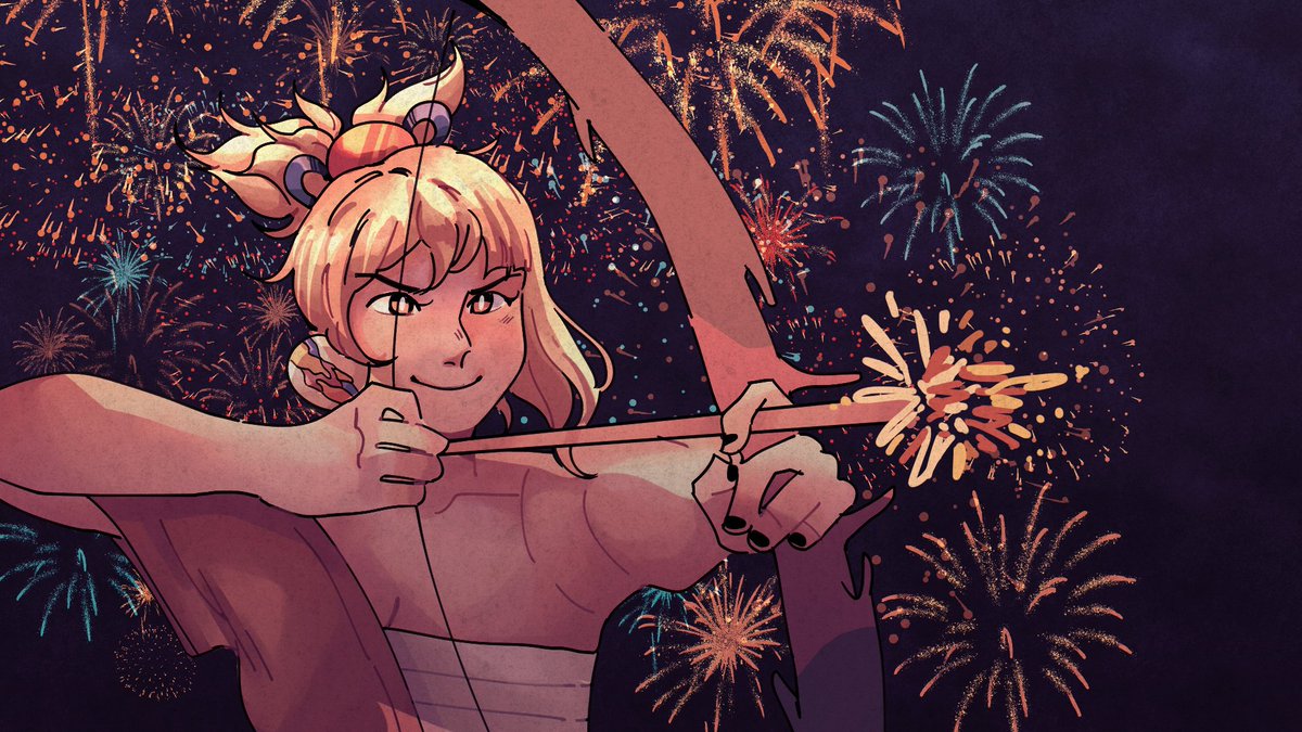 eliantropy's tweet photo. here come the fireworks! 🎆🎇🧨
(i love her, she is very very cute) https://t.co/3wWRt1uV7K