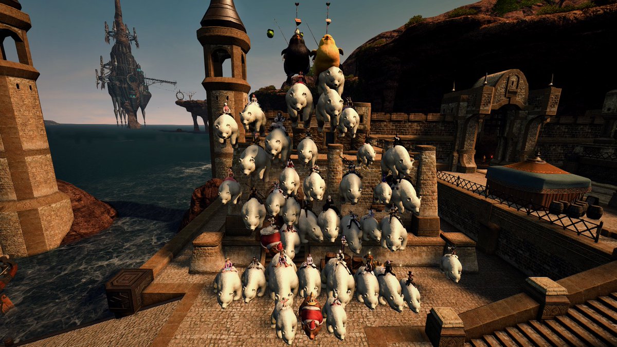 tannheiral's tweet photo. Pray return to the Waking Sands #polarmigration #BearTrainFFXIV #beartrain #polarwall https://t.co/lNJ5bGuvDv