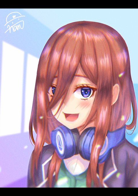 はむ助曹長 ☼グリスまみれ☼さんがTwitterに投稿した中野三玖(五等分の花嫁)のイラスト。