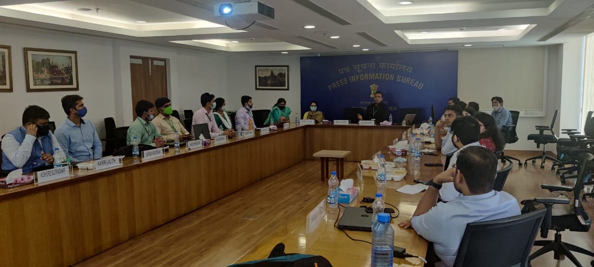 iis_now's tweet image. In our interactions with officers of @PIB_India today, we got to learn the nuances of handling the social media accounts of various government organizations. We were also familiarized with the role of Coordination Unit and #PIB accreditation.
#IISTraining