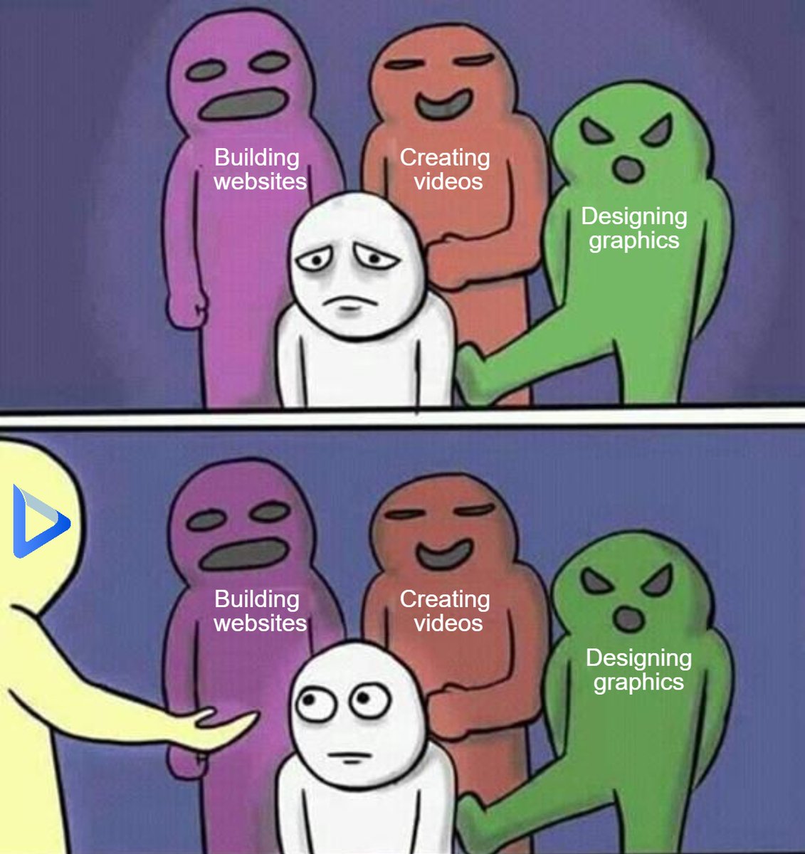 renderforestcom's tweet image. Don&apos;t fear tasks, Renderforest is here to give you a hug. 

#renderforest #branding