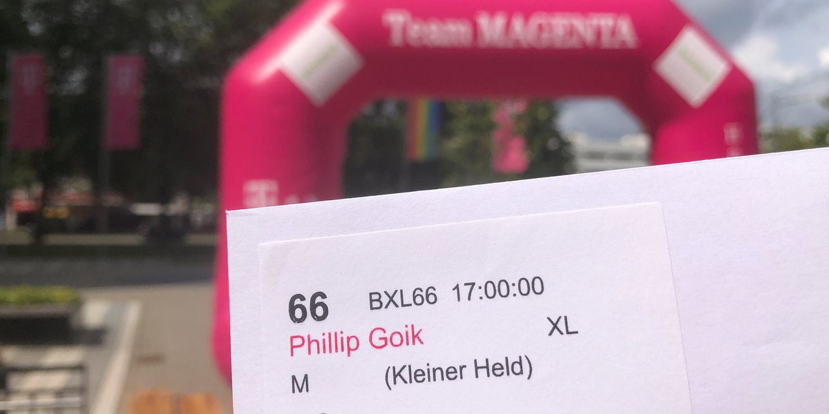 PhillipGoik's tweet photo. Heute gehts mit der Startnummer 66 an die Startlinie für den #MagentaLauf 2021 😎👌 #TeamMagenta #Telekomwall #Hamburg https://t.co/gCoRAWjBQw