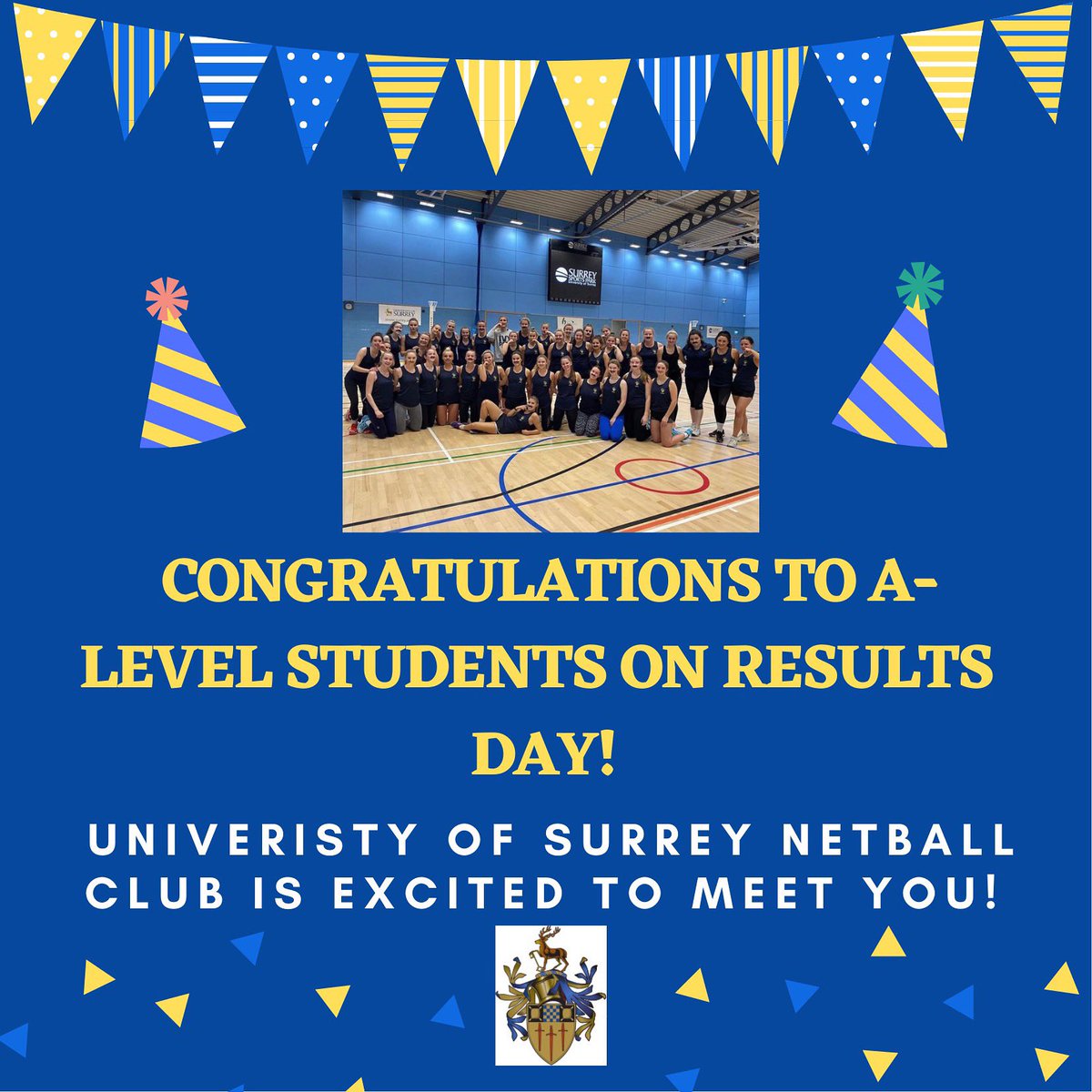 Congratulations to all A-level students!! We are so excited to meet you if you have chosen to come to the Univeristy of Surrey in September! Check out all our socials (Facebook, Instagram, Twitter) and we will see you in September!💙💛 #teamsurrey #uniofsurrey #surreyuni