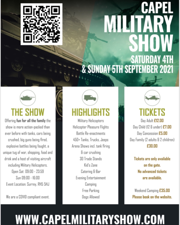 *SAVE THE DATE 4th &amp; 5th SEPT 2021*
The Royal Artillery Museum are excited to announce that we will be attending the Capel Military Show this year.

Check out the Capel Military Show website for full details capelmilitaryshow.com/the-show/ 

#CapelMilitaryShow #RoyalArtillery #thingstodo