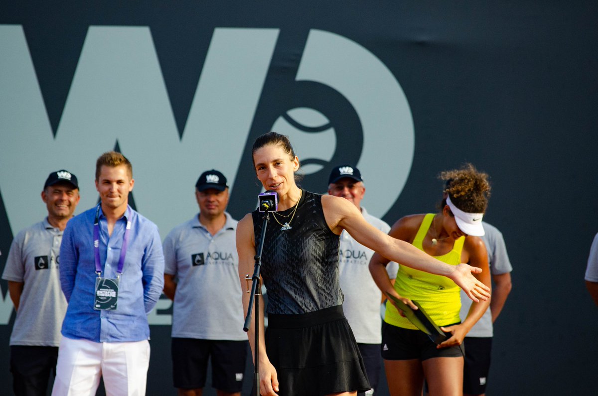 RamonaToderas's tweet photo. "The audience was amazing, especially after playing so many months without an audience at all, it was like a breath of fresh air; it's oxygen for a tennis player, so a lot of great memories that I will forever cherish in my heart". #WinnersOpen https://t.co/OzuA2PdeaH