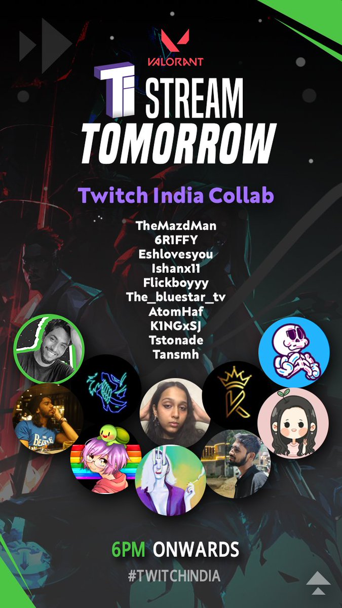 BharatiScouser's tweet photo. So excited to announce that I will be Casting Twitch India Valo Custom tournament over at @flying992 's channel. Be sure to check it out. Stream will start at 6 PM today. @TwitchTVIndia #switch2twitch https://t.co/Uz27mrg0Dz