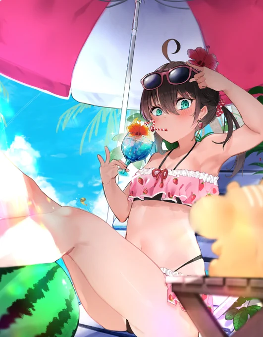 新しい水着でバカンスを満喫するまつりちゃん

#祭絵 